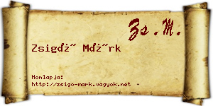 Zsigó Márk névjegykártya